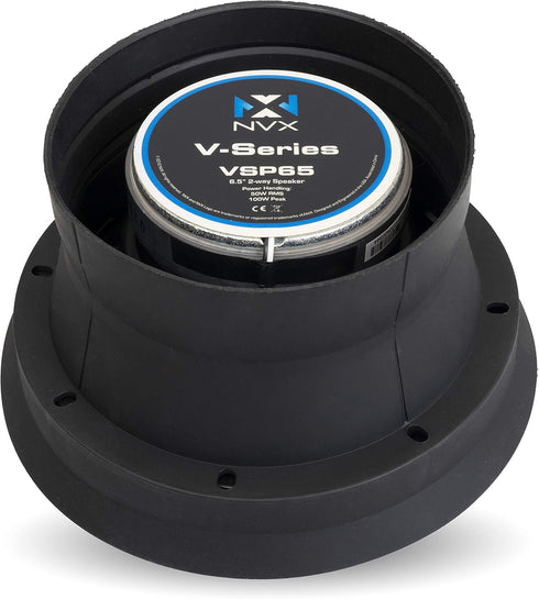 NVX XBAF525 2 Piece Universal 5.25” Silicone Rubber Speaker Baffles with Self Adhesive Foam Base Pad