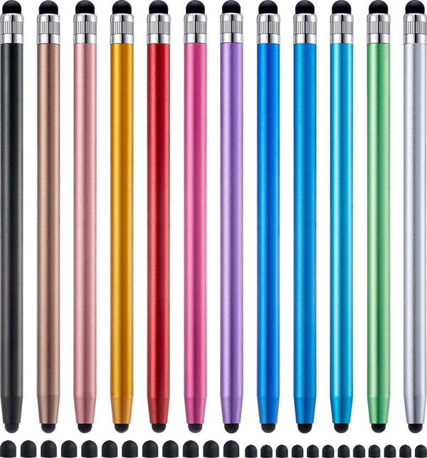 LINFANC 12Pcs Stylus Pen for Touchscreen, 2-in-1 High Precision & Sensitivity Stylus Pen