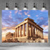 Sunset Greece Parthenon Background, Historical Building Photography Backdrop, 7x5ft Vinyl Wallpaper for Studio Props