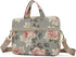 White Rose Pattern Water Resistant Laptop Shoulder Bag for 15-15.6 Inch Laptop, Messenger Case Sleeve