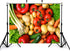 KeyWork 9x9ft Fresh Vegetables Backdrop Colorful Produce Wooden Table Photography Background for Healthy Themed Party