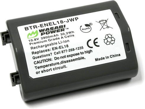 Wasabi Power Battery for Nikon EN-EL18, EN-EL18a, EN-EL18b, EN-EL18c, D4, D4S, D5, D6, D850