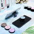 Honoson 9 Pieces Cell Phone Grip Holder, Colorful Self-Adhesive Finger Ring Sublimation Phone Holders for Smartphone
