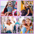 Wireless Cat Ear Headphones for Kids - LED Light Up Bluetooth Headphones with Microphone for School, Travel, Sports,