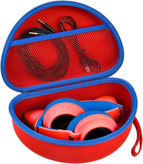 Headphone Case for Riwbox CT-7 Pink, Jack CT-7S Cat Green, 3.5mm for iClever IC-HS01, FosPower Bluetooth Headset