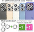 Nothers Bling Camera Lens Protector 3 Pack for iPhone 12/12 Pro/12 Mini/11/11 Pro/11 Max, HD Tempered Glass, Silver.
