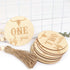 LINLULU Wooden Western Baby Monthly Milestone Cards - Cow Monthly Milestone Marker Set,