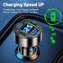 Fast Car Charger, 4 Ports Cigarette Lighter USB Charger with LED Voltmeter, PD3.1/Super Port Car Charger Adapter for