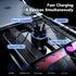 USB C Car Charger Adapter, 78W 4 Port Metal Car USB Charger with Voltmeter, Fast Charging for iPhone