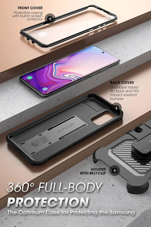 SUPCASE S20 5G S20 5G, for Samsung Galaxy FE Case with Screen Protector (Unicorn Beetle Pro), [Built-in Stand