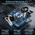 Wireless Earbuds Bluetooth 5.3 Headphones 48H Stereo Earphones in Ear with 4 ENC Mic Clear Calls, Noise Cancelling Ear Buds with LED Display Charging Case, IP7 Waterproof Sport Headset for Android iOS