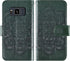 Asuwish Wallet Case for Samsung Galaxy S8 Active - Dark Green, with Tempered Glass Protector & Flower Flip Card Holder.