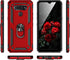 TJS Heavy Duty Drop Protector Phone Case for LG K51, Q51, Reflect, with Tempered Glass Screen Protector, Metal Ring &