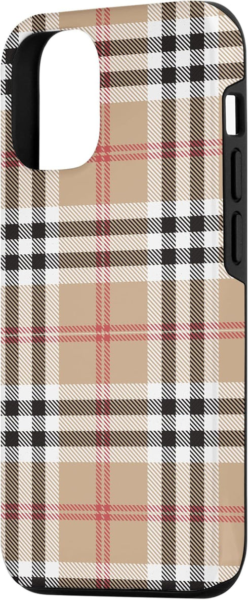 Checkered Plaid Flannel Case for iPhone 12/12 Pro