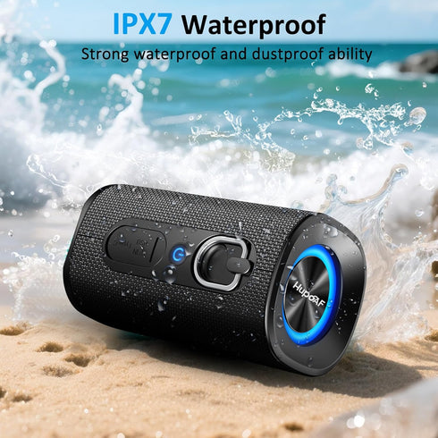 Hupoaf 5.4 2026 20W IP-X7 Bluetooth Speaker, Wireless Bluetooth Speaker with Stereo Deep Bass, HD Call, Colorful RGB