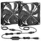 USB Cooling Fan 120mm 2 Packs, 5V Brushless Quiet Fan with Speed