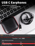 USB C Headphone for Samsung S23 FE S22 S21 S20, Wired Earbuds Magnetic in-Ear Type C Earphone with Microphone