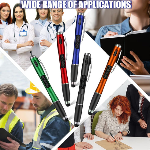 5 Pcs Stylus Pens with Light Tip, 3-in-1 Multi-Function Capacitive Pen with LED Flashlight for Writing in Dark