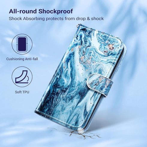 ULAK 13 13 6.1 Inch Compatible with iPhone Wallet Case for Women, Premium PU Leather Flip Cover with Card Holder