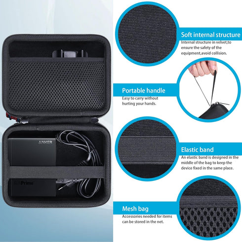 khanka for Anker Prime 240W USB C Charger, Anker GaN Charger Traveling Case