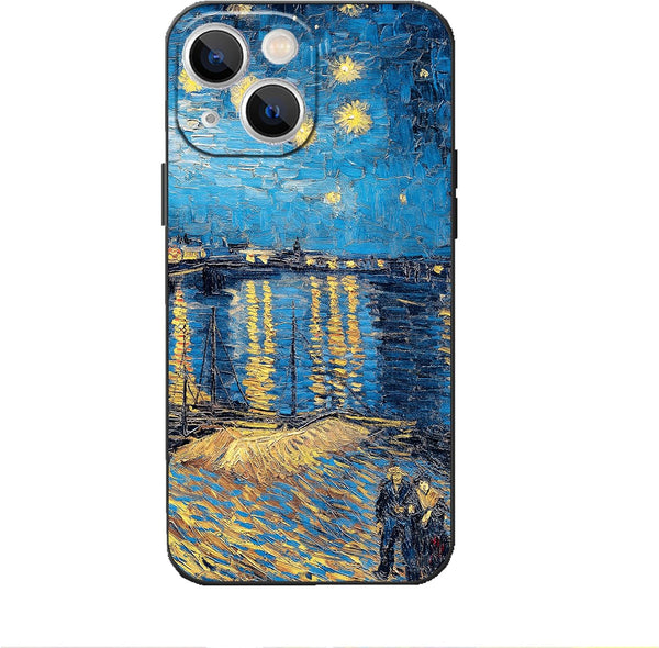 Compatible with iPhone 15 Case, Van Gogh Starry Night Over The Rhone Landscape Phone Cover