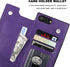 Bocasal Crossbody Wallet Case for iPhone 7 Plus/8 Plus, Credit Card Holder, PU Leather, 5.5 inch (Purple)