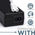 THE CIMPLE CO Figure-8 6 1-15P C7 C8 320 2-Prong 6 (1.8 White Power Cord FT - Non-Polarized Cord for Satellite, CATV
