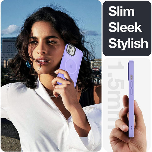 iPhone 11 Case - Light Purple, Shockproof, 13FT Drop Resistant, Translucent Matte, Strong Magnetic, Compatible with