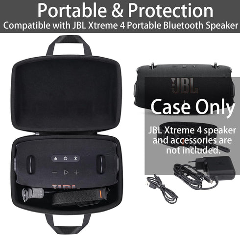 khanka Hard Travel Case for JBL Xtreme 4 Portable Waterproof Bluetooth Speaker, Case Only - Black