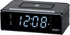 Jensen QiCR-200 Dual Alarm Clock Radio with Qi Charging, White, 9.40in. x 5.00in. x 3.00in.