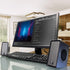 GOgroove Laptop Computer Speakers - SonaVERSE O2 USB Powered Desktop Speakers with Dual Passive Bass