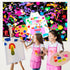 Mocsicka Art Paint Birthday Banner for Kids - Colorful Graffiti Splatter Art Photography Background