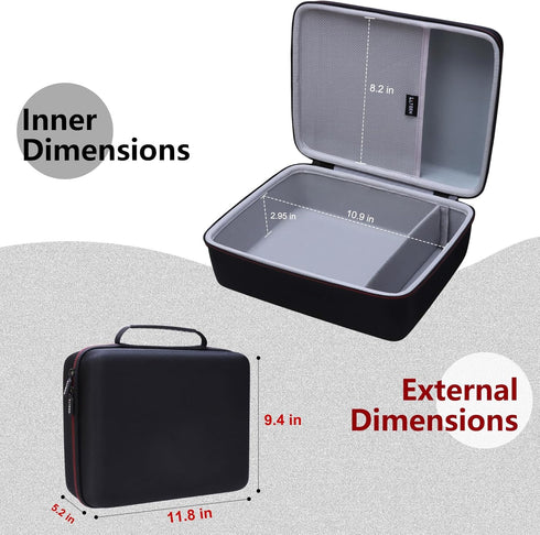 1080P LTGEM Mini Projector Case Compatible with HAPPRUN Native Bluetooth Mini Projector, Black(Case Only)