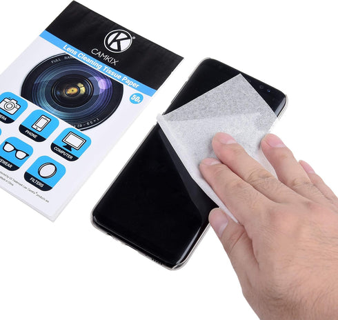 Lens Cleaning Paper Tissue - 6X Booklets/300 Sheets + Double Sided Cleaning Cloth for Camera Lenses & Electronic Screens