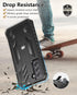 Samsung Galaxy S21-FE Protective Case: Dual-Layer Military Grade Drop Proof Cover with Kickstand | Rugged Shockproof