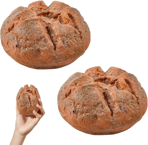 Hbbgdiy 2PCS 6x3.2 Inch, Realistic PU Bread Artificial Bakery Display & Photography Props for Shop Window, Kitchen Dcor
