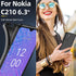 for Nokia C210 Case with Tempered Glass Screen Protector, Slim Full-Body Silicone Bumpers Anti-Scratch Shockproof
