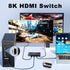 Reyoten 2 1 4K@120Hz 2 1 3D, PS5 PS4, HDMI Switch in Out, HDMI Switch, HDMI Switcher, in Out, Supports HDR, Compatible