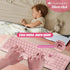 Wireless Silent Keyboard Mouse Combo, Ultra-Slim USB Keyboard Silent Mouse Set, Water-Dropping Keycaps, 12 Shortcuts, 2.4GHz Wireless Connection for PC Laptop Windows XP/7/8/10, Vista, Mac (Pink)
