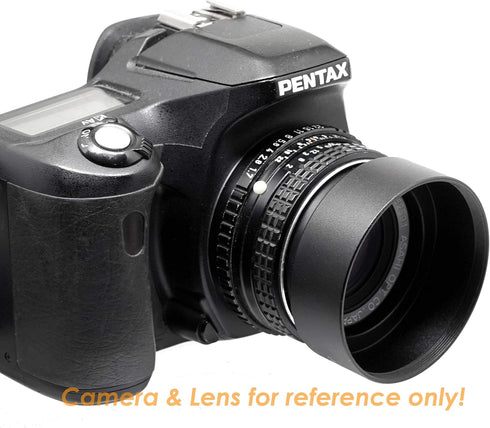 Fotasy Metal 55mm Lens Hood, 55mm Hood Shade, Compatible with Standard Prime Lens with 55mm Filter Thread, Screw-in