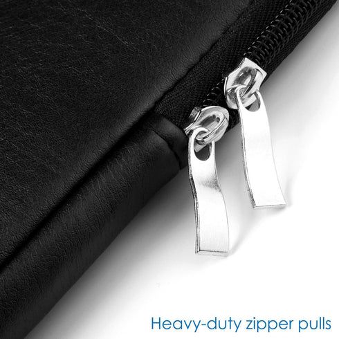 14" Laptop Sleeve Compatible with 13 Inch MacBook Air Pro, HP 14 Inch Laptop Cover, Waterproof PU Leather, Black