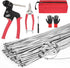 Huiyangteng Metal Zip Ties Heavy Duty Outdoor,Metal Zip Tie Tool with 100 Pcs