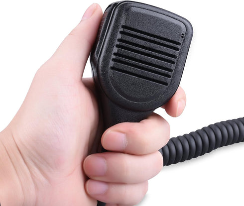 Shoulder Mic, Waterproof IP55 Handheld Speaker Mic with External 3.5mm Earpiece Jack, Compatible with Motorola Two-Way