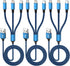 IDISON Multi Charging Cable(3Pack 4FT), 3 in 1 Charging Cable for Multiple