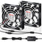 Wathai 2PCS 80mm x 15mm Small USB Fan, USB Cooling Fan 2