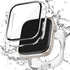 2 in 1 Waterproof Case for Apple Watch 40mm Series 6/5/4/SE, Tempered Glass Screen Protector, Full Coverage Bumper