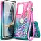 NZND OnePlus Nord N30 5G Case, Nord CE 3 Lite 5G with Tempered Glass Screen Protector, Glitter Liquid Floating
