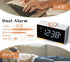 iTOMA Alarm Clock Radio with 1.4" White LED Display, Bluetooth, FM Radio, Dual Alarm, Sleep Timer, Snooze, Auto &