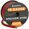 InstallGear 16 Gauge Speaker Wire (100ft - Red/Brown) for Car Speakers, Home Theater, Surround Sound