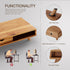 TINAMO Acacia Wood Monitor Stand with Drawer, Wooden Riser for Desk, Multi-Purpose Desktop Storage